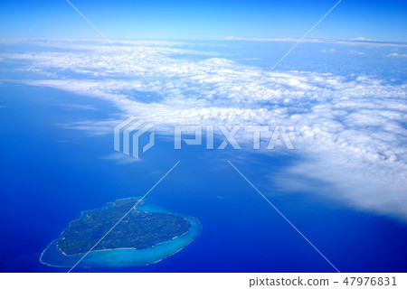 Yoron Island and sheep clouds 47976831