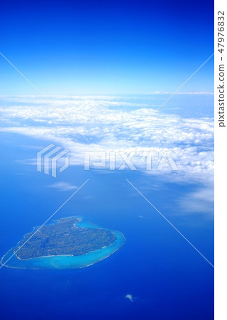 Yoron Island and sheep clouds 47976832