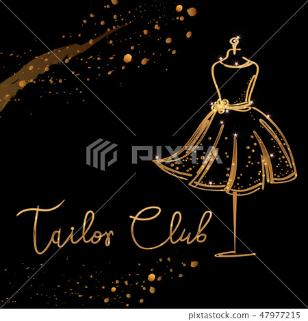 Logo Fashion studio. Custom handmade calligraphy, Vector brush lettering for fashion salon. Logo Fashion studio. Custom handmade calligraphy, Vector brush lettering for fashion salon. 47977215