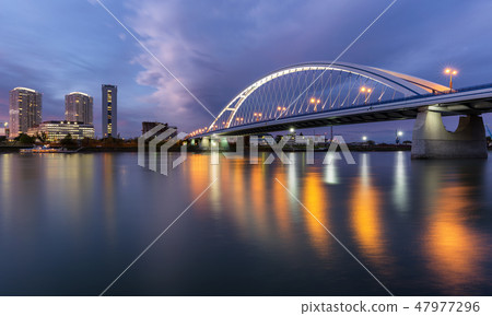 Apollo bridge over river Danube in Bratislava 47977296