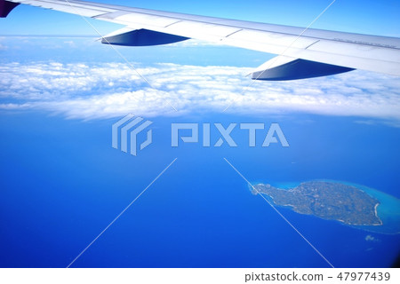 Yoron島和飛機的機翼 47977439