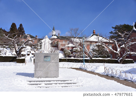 Shooting the landscape of the Trapischine monastery in Kawaramachi, Hokkaido winter in Hokkaido Shooting the landscape of the Trapischine monastery in Kawaramachi, Hokkaido winter in Hokkaido 47977681