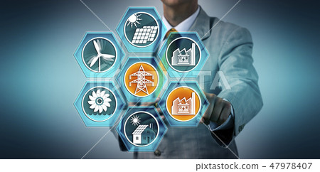 Manager Feeding Stored Electricity Into Grid Manager Feeding Stored Electricity Into Grid 47978407