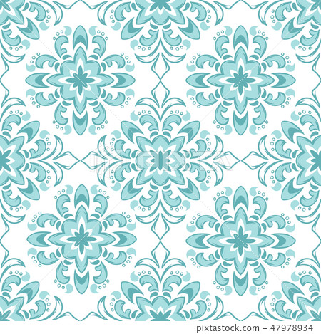 Portuguese azulejo ceramic tile pattern. 47978934