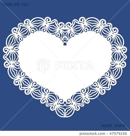 Greeting card with openwork border, paper doily Greeting card with openwork border, paper doily 47979288