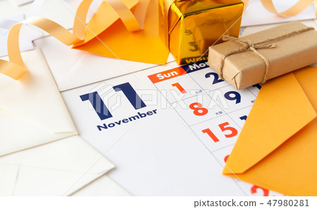 November Calendar Gift Gift Birthday Anniversary 47980281