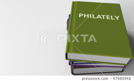 Book with PHILATELY title. 3D rendering Book with PHILATELY title. 3D rendering 47980948