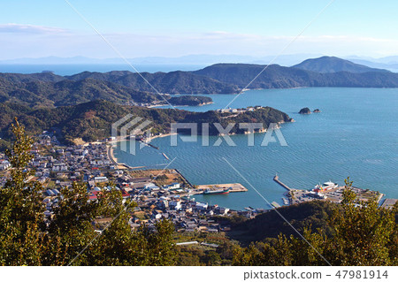 [Shodoshima]西野T龍寺，從所謂的“天壇”（池田港）眺望 47981914