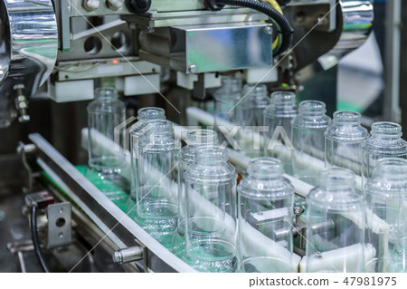 Glass bottles transfer automated system industrial 47981975
