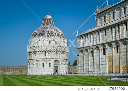 Pisa Baptistery and cathedral walls 47984900