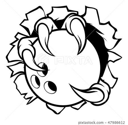 Bowling Ball Eagle Claw Talons Ripping Background Bowling Ball Eagle Claw Talons Ripping Background 47986612