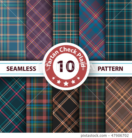 Classic tartan, Merry Christmas seamless patterns. 47986702