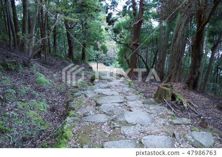 The approach of stone steps 47986763