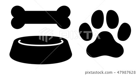 Dog's "footprint" "Honne" "Osara" icon (Pet Bowl, Dog Bone, Footprin Dog's "footprint" "Honne" "Osara" icon (Pet Bowl, Dog Bone, Footprin 47987628