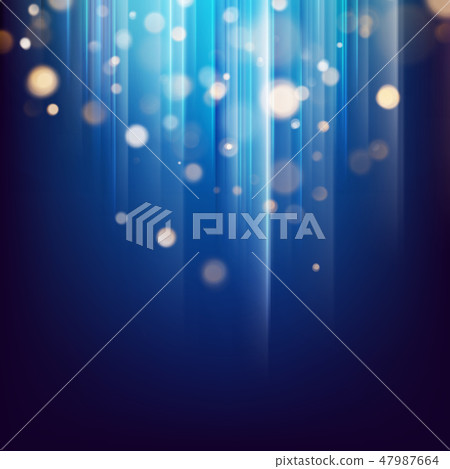 Glitter gold lights abstract particles. Defocused bokeh on dark festive abstract texture. EPS 10 47987664