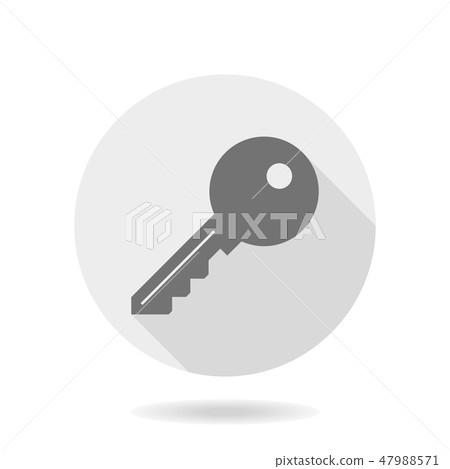Fine Vector Key Flat Icon Fine Vector Key Flat Icon 47988571