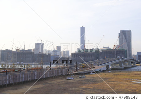 從豐洲市場看到的“環兩條街”景觀向Harumi方向發展 從豐洲市場看到的“環兩條街”景觀向Harumi方向發展 47989148