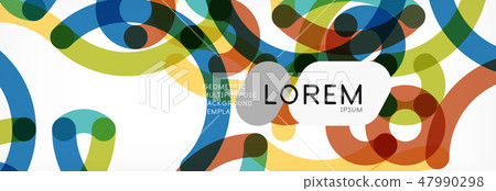 Abstract color lines on white. Modern colorful flow poster wave. Art design for your project 47990298