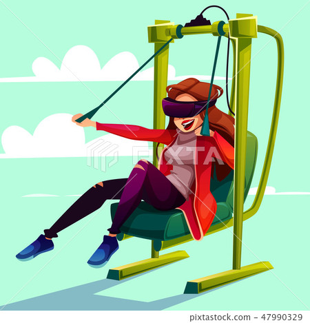 VR simulator paragliding entertainment 47990329