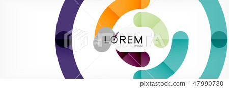 Line design circles abstract background 47990780