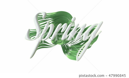 The word Spring lettering made by white plactic... - Stock Illustration ...