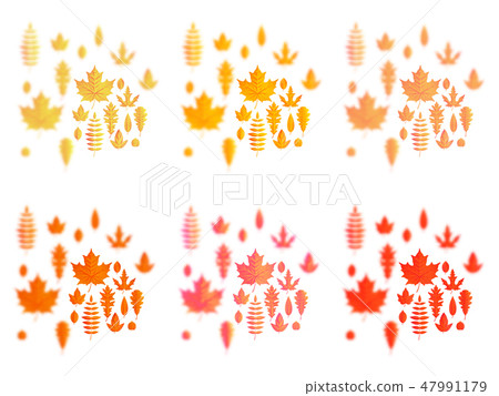 Set of autumn leaves or fall foliage icons.... - Stock Illustration ...