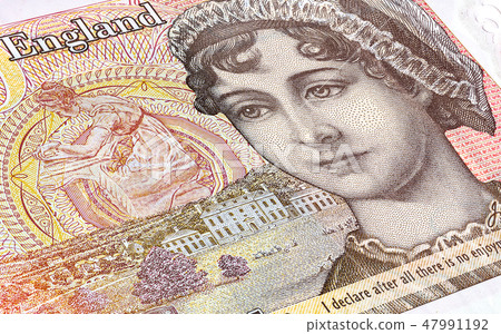 British currency ten pound banknote, detail British currency ten pound banknote, detail 47991192