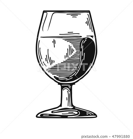 Snifter with Cognac. Vector illustration 47991880