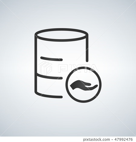 Linear Database, Server Isolated Flat Web - Stock Illustration ...