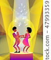 couple dancing on the dance floor 47993359