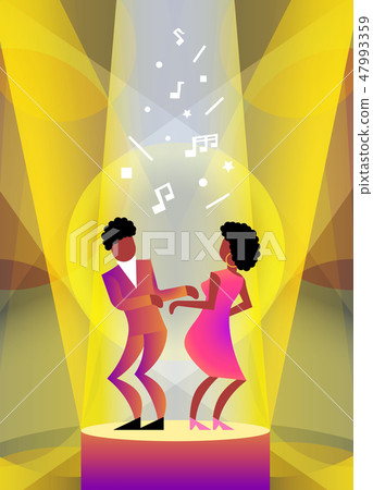 couple dancing on the dance floor couple dancing on the dance floor 47993359