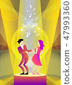 couple dancing on the dance floor 47993360