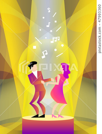 couple dancing on the dance floor couple dancing on the dance floor 47993360