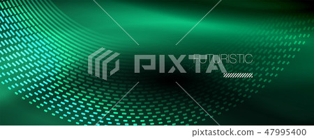 Glowing light particles in dark neon space, magic glow shiny abstract background Glowing light particles in dark neon space, magic glow shiny abstract background 47995400