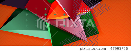 3d triangular vector minimal abstract background design 47995736