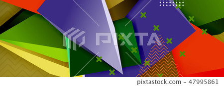 Abstract background, colorful minimal abstract triangle composition Abstract background, colorful minimal abstract triangle composition 47995861