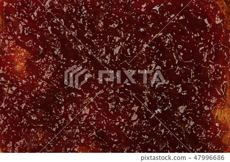 Surface of toast with jam 47996686