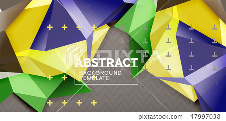 Triangular low poly background design 47997038
