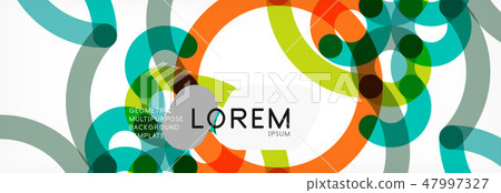 Curly lines abstract background, color overlapping linear texture Curly lines abstract background, color overlapping linear texture 47997327