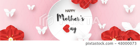 Template design for happy mother's day. 48000073