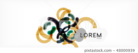 Line design circles abstract background Line design circles abstract background 48000939