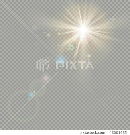 Effect of bokeh circles with sun shine. Lens flare effect. EPS 10 Effect of bokeh circles with sun shine. Lens flare effect. EPS 10 48001685