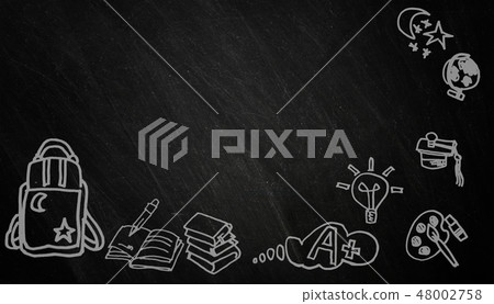 back to school , written on a blackboard. back to school , written on a blackboard. 48002758