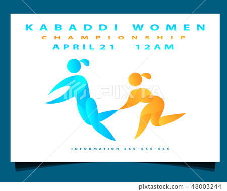 Kabaddi Women Stock Illustration 48003244 Pixta