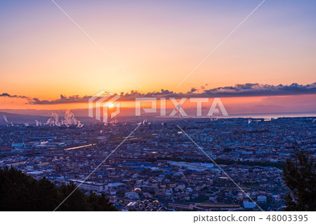 （靜岡縣）從岩本山到希望的富士山的黎明 48003395