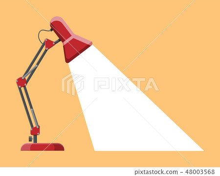 Table lamp icon. Modern computer desk lamp. 48003568