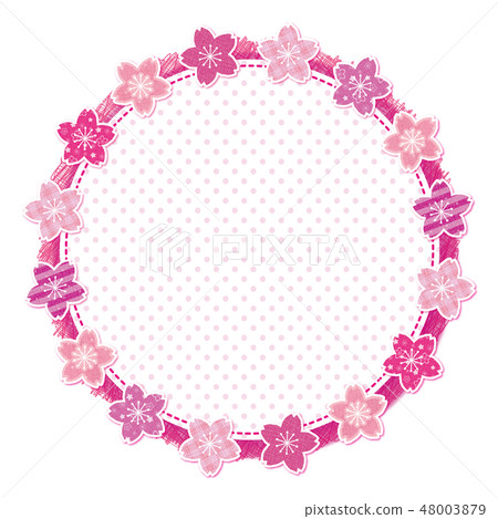 Cherry Pattern Pattern Frame Round - Stock Illustration [48003879] - PIXTA