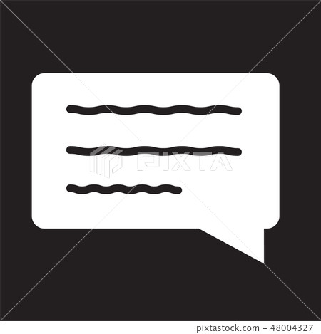 speech bubble icon on white background. flat style 48004327