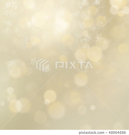 Christmas and New Year gold defocused bokeh lights background. EPS 10 48004886