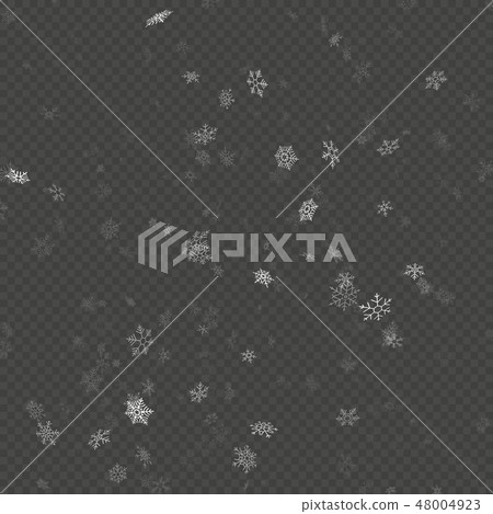Transparent glitter Christmas eve snowfall effect for Christmas and New Year Design with snowflakes Transparent glitter Christmas eve snowfall effect for Christmas and New Year Design with snowflakes 48004923